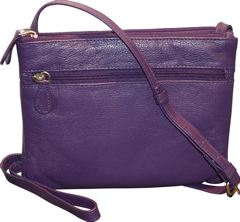 purple leather crossbody purse